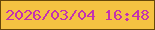文字の大きさ：5、枠の色：67470a、背景の色：f5c242、文字の色：c432b0 無料ブログパーツのブログ時計