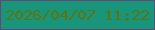 文字の大きさ：5、枠の色：674773、背景の色：17967b、文字の色：5f730e 無料ブログパーツのブログ時計