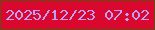 文字の大きさ：5、枠の色：674911、背景の色：da072e、文字の色：bfa0f7 無料ブログパーツのブログ時計