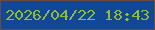 文字の大きさ：1、枠の色：674a40、背景の色：114793、文字の色：90ba3c 無料ブログパーツのブログ時計