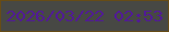 文字の大きさ：3、枠の色：674c16、背景の色：474844、文字の色：511a96 無料ブログパーツのブログ時計