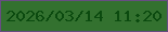 文字の大きさ：1、枠の色：674d82、背景の色：33712f、文字の色：0b4a0f 無料ブログパーツのブログ時計
