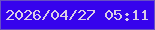 文字の大きさ：2、枠の色：6750c3、背景の色：3603ed、文字の色：dacde7 無料ブログパーツのブログ時計