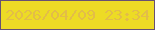 文字の大きさ：4、枠の色：675173、背景の色：eddb25、文字の色：e3bd48 無料ブログパーツのブログ時計