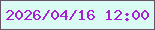 文字の大きさ：5、枠の色：675467、背景の色：d9fbf3、文字の色：a821d0 無料ブログパーツのブログ時計