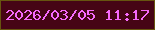 文字の大きさ：2、枠の色：67550f、背景の色：460515、文字の色：f66afc 無料ブログパーツのブログ時計