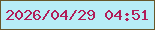 文字の大きさ：1、枠の色：67582a、背景の色：b7edf6、文字の色：b11d59 無料ブログパーツのブログ時計