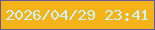 文字の大きさ：2、枠の色：675897、背景の色：f4b419、文字の色：c8f4fe 無料ブログパーツのブログ時計