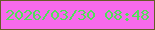 文字の大きさ：3、枠の色：675b27、背景の色：f76aec、文字の色：51e058 無料ブログパーツのブログ時計
