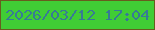 文字の大きさ：1、枠の色：675d1e、背景の色：40cd35、文字の色：377a96 無料ブログパーツのブログ時計