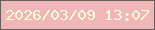文字の大きさ：4、枠の色：675f59、背景の色：f1b7b8、文字の色：f2fcd6 無料ブログパーツのブログ時計
