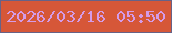 文字の大きさ：3、枠の色：676287、背景の色：d65738、文字の色：d49be7 無料ブログパーツのブログ時計