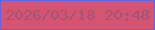 文字の大きさ：2、枠の色：6762e0、背景の色：d45472、文字の色：a35278 無料ブログパーツのブログ時計