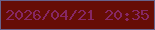 文字の大きさ：4、枠の色：67638a、背景の色：660d05、文字の色：862764 無料ブログパーツのブログ時計