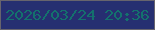 文字の大きさ：2、枠の色：67646d、背景の色：262f71、文字の色：14716d 無料ブログパーツのブログ時計