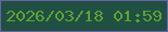 文字の大きさ：5、枠の色：6764a7、背景の色：215043、文字の色：5fa136 無料ブログパーツのブログ時計