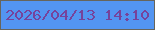 文字の大きさ：4、枠の色：67655a、背景の色：5395f1、文字の色：76439b 無料ブログパーツのブログ時計