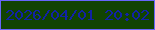 文字の大きさ：5、枠の色：6765fa、背景の色：114302、文字の色：1122a6 無料ブログパーツのブログ時計