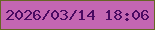 文字の大きさ：1、枠の色：676624、背景の色：c466b2、文字の色：4b0a62 無料ブログパーツのブログ時計