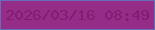 文字の大きさ：1、枠の色：676bb8、背景の色：942c88、文字の色：851a71 無料ブログパーツのブログ時計