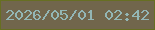 文字の大きさ：4、枠の色：676f22、背景の色：71664c、文字の色：93b6b5 無料ブログパーツのブログ時計