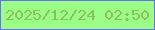 文字の大きさ：2、枠の色：6771f6、背景の色：9afd85、文字の色：8ac05d 無料ブログパーツのブログ時計