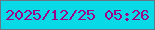文字の大きさ：3、枠の色：677587、背景の色：07dae6、文字の色：9e028a 無料ブログパーツのブログ時計