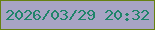 文字の大きさ：3、枠の色：678111、背景の色：a8a4c4、文字の色：1f846a 無料ブログパーツのブログ時計