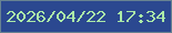 文字の大きさ：3、枠の色：678292、背景の色：2b4890、文字の色：aceba8 無料ブログパーツのブログ時計