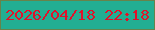 文字の大きさ：5、枠の色：67834a、背景の色：22ae92、文字の色：e1112a 無料ブログパーツのブログ時計