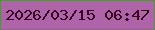 文字の大きさ：4、枠の色：678456、背景の色：af63a8、文字の色：34031e 無料ブログパーツのブログ時計