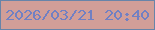 文字の大きさ：1、枠の色：6784a9、背景の色：d19e98、文字の色：7180c3 無料ブログパーツのブログ時計