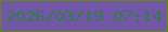 文字の大きさ：1、枠の色：678810、背景の色：7257a7、文字の色：337c49 無料ブログパーツのブログ時計