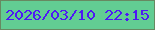 文字の大きさ：1、枠の色：678961、背景の色：62cd93、文字の色：4e18f5 無料ブログパーツのブログ時計