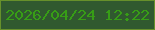文字の大きさ：3、枠の色：67902b、背景の色：30592f、文字の色：379d16 無料ブログパーツのブログ時計