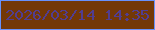文字の大きさ：3、枠の色：6791fb、背景の色：733807、文字の色：513d91 無料ブログパーツのブログ時計