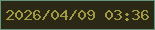 文字の大きさ：3、枠の色：67927d、背景の色：2b2915、文字の色：a19a42 無料ブログパーツのブログ時計