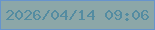文字の大きさ：1、枠の色：6794cc、背景の色：8ca7a8、文字の色：548ca1 無料ブログパーツのブログ時計
