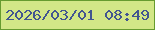 文字の大きさ：5、枠の色：679b2f、背景の色：d3e787、文字の色：425590 無料ブログパーツのブログ時計