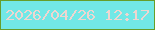 文字の大きさ：1、枠の色：679e2a、背景の色：72e8e6、文字の色：efd6d0 無料ブログパーツのブログ時計
