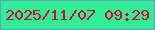 文字の大きさ：1、枠の色：679ebd、背景の色：30ee98、文字の色：dd0230 無料ブログパーツのブログ時計