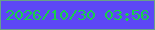 文字の大きさ：1、枠の色：67a189、背景の色：5d47f6、文字の色：19d04a 無料ブログパーツのブログ時計