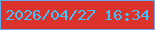 文字の大きさ：5、枠の色：67abf2、背景の色：dc322c、文字の色：41c0fb 無料ブログパーツのブログ時計