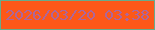 文字の大きさ：5、枠の色：67ac8c、背景の色：fd5819、文字の色：ad669c 無料ブログパーツのブログ時計