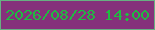 文字の大きさ：4、枠の色：67b082、背景の色：85317b、文字の色：1fbb41 無料ブログパーツのブログ時計