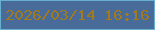 文字の大きさ：3、枠の色：67b0ce、背景の色：496b9a、文字の色：a27a1e 無料ブログパーツのブログ時計