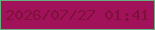 文字の大きさ：3、枠の色：67b17f、背景の色：a1125b、文字の色：7e103b 無料ブログパーツのブログ時計