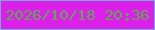 文字の大きさ：1、枠の色：67b1d4、背景の色：de1fec、文字の色：54b047 無料ブログパーツのブログ時計