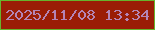 文字の大きさ：5、枠の色：67b42d、背景の色：9a1d06、文字の色：b485b6 無料ブログパーツのブログ時計