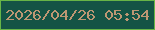 文字の大きさ：4、枠の色：67b547、背景の色：145445、文字の色：be9773 無料ブログパーツのブログ時計